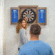 American Legend Charleston Bristle Dartboard Cabinet Set, Wood grain, D4401W