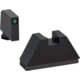 AmeriGlo 3XL Tall Green Tritium Black Outline .365in front, FlatBlack .451in Rear, Fits all Glock Except 42 &amp; 43, 3XL, up to 0.341in DH, GL-811