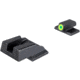 AmeriGlo Protector Tritium Square-Notch Pistol Night Sight Set, Smith &amp; Wesson Bodyguard 2.0, LumiGreen Front Sight Outline, Black, SWBG-705