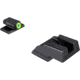 AmeriGlo Protector Tritium Square-Notch Pistol Night Sight Set, Smith &amp; Wesson Bodyguard 2.0, LumiGreen Front Sight Outline, Black, SWBG-705