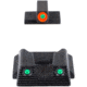 AmeriGlo Trooper Tritium Square-Notch Pistol Night Sight Set, Smith &amp; Wesson Bodyguard 2.0, LumiGreen Front Sight Outline, Black Outline Rear Sight, Black, SWBG-823
