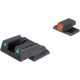 AmeriGlo Trooper Tritium Square-Notch Pistol Night Sight Set, Smith &amp; Wesson Bodyguard 2.0, LumiGreen Front Sight Outline, Black Outline Rear Sight, Black, SWBG-823