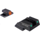 AmeriGlo Trooper Tritium Square-Notch Pistol Night Sight Set, Smith &amp; Wesson Bodyguard 2.0, LumiGreen Front Sight Outline, Black Outline Rear Sight, Black, SWBG-823