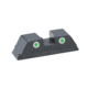 Ameriglo Classic Tritium 2-Dot Rear Sight For Glock 42 Green With White Outline