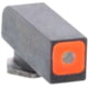 AmeriGlo Glock Pro-Glo Tritium Front Pistol Sights, Front Only-Green Tritium Lamp, Orange Square Outline FRONT .180" H .140" W, GL-212-180-OR-Q