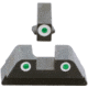 AmeriGlo Classic Tritium Sight Set for Glock, Model 42/43/43X/48, Tritium Green, Black, GL430