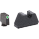 AmeriGlo Glock 2XL Tritium Night Sight Suppressor/Optic Height Set, Tritium White Outline .350in front, FlatBlack .429in Rear, Fits all Glock Except 42 &amp; 43, 2XL, up to 0.319in DH, GL-481