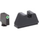 AmeriGlo Glock 2XL Tritium Night Sight Suppressor/Optic Height Set, Tritium White Outline .350in front, FlatBlack .429in Rear, Fits all Glock Except 42 &amp; 43, 2XL, up to 0.319in DH, GL-481