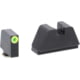 AmeriGlo Glock 2XL Tritium Night Sight Suppressor/Optic Height Sets, Green Tritium LumiGreen Outline .350in front, FlatBlack .429in Rear, Fits all Glock Except 42 &amp; 43, 2XL, up to 0.319in DH, GL-681