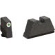 AmeriGlo Glock 3XL Tritium Night Sight Suppressor/Optic Height Set, Green Tritium White Outline .365in front, FlatBlack .451in Rear, Fits all Glock Except 42 &amp; 43, 3XL, up to 0.341in DH, GL-491