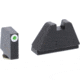 AmeriGlo Glock 5XL Tritium Night Sight Suppressor/Optics Height Sight, Green Tritium White Outline .407in front, FlatBlack .507in Rear, Fits all Glock Except 42 &amp; 43, 3XL, up to 0.341in DH, GL-482