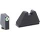 AmeriGlo Glock 5XL Tritium Night Sight Suppressor/Optics Height Sight, Green Tritium White Outline .407in front, FlatBlack .507in Rear, Fits all Glock Except 42 &amp; 43, 3XL, up to 0.341in DH, GL-482