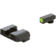 AmeriGlo Glock Protector Tritium Pistol Sight Sets, Green tritium lamp LumiGreen Outline FRONT, Black serrated REAR, GL-703