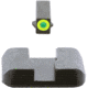 AmeriGlo Glock Protector Tritium Pistol Sight Sets, Green tritium lamp LumiGreen Outline FRONT, Black serrated REAR, GL-703