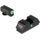 AmeriGlo i-Dot Night Sight Set for Walther PDP w/Green Tritium White Outline Front/ i-Dot Rear, WA-101