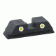 Ameriglo Night Sights - Classic Style - Yellow REAR Only - .256 inch Height, Fits For Glocks 17,19,22,23,24,26,27,33,34,35,37,38,39 GL-115R