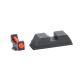 Ameriglo Night Sight Set, Spec. Combo - Red Fiber Front / Flat Black Rear - For Glocks 20/21 GFT-119
