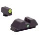 Ameriglo Pro I-dot Set For Glock 42/43 Front ProGlo Green Tritium With Lime Outline Single Dot Green Rear Sight GL-305