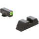 AmeriGlo Protector Sight Set for Walther PDP w/Green Tritium LumiGreen Outline Front/ Black Serrated Rear, WA-533