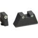 AmeriGlo Tall Suppressor Height Sight Set, All Glock excl. 42/43/43x/48, 3XL, Green Tritium w/ White Outline, GL-349
