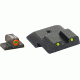 AmeriGlo Tritium Operator 3 Dot Night Sight Set, Green ProGlo Front Orange Outline, Yellow Rear Black Outline SW-447