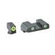 Ameriglo Tritium Front/Rear Combo Sights Green Dot White Outline Rear And Green Dot LumiLime Outline Front For Glock 17-39 GL-243