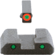 AmeriGlo Tritium Front Tritium Rear For Glock 20 ProGlo, Orange Circle Front and Pro Op Rear, Green GL-448