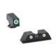AmeriGlo Pistol Tritium Night Sights, Glock 17, 19, 22, 23, 24, 26, 27, 33, 34, 35, 37, 38, 39, Classic Green Front, Yellow Rear, GL-115
