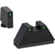 AmeriGlo Tall .315in Front, Green Tritium Black Outline .394in Rear, Fits all Glock Except 42 &amp; 43, XL, up to 0.284in DH, GL-813