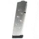 Ammunition Storage Components 1911 .45 8-Round Nat Stainless Steel Magazine, Overmld, Flr, Plt, 8191145NSSOM