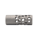 Anarchy Outdoors Full Port Titanium Muzzle Brake, 22 cal, Bead-Blasted Titanium, 791617486287