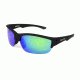Angler Eyes AE 28 Sunglasses, Rubberized Black Frame, Smoke Polarized with Green Mirror Flash Lens, 10232948.FGX