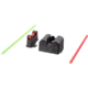 Angry Bear Arms Glock Bear Bones 42/43/43X/48 Fiber Optic Pistol Sights, Small Frame, Black, ABA144