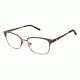 Ann Taylor ATP006 Bifocal Prescription Eyeglasses - Frame Brn/Crystal Gld, Size 49/16mm TYATP00601