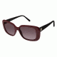 Ann Taylor ATP901 Sunglasses - Frame Mulberry / Blck, Lens Color Dark Rose Gradient, Size 49/16mm TYATP90103
