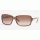 Anne Klein AK3150 Sunglasses with No Line Progressive Rx Prescription Lenses, Amber Marble Frame / 59 mm Prescription Lenses