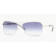 Anne Klein Bifocal Sunglasses AK4124 with Lined Bi Focal Rx Prescription Lenses, Silver Frame / 58 mm Prescription Lenses