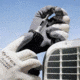 Ansell Healthcare HyFlex Foam Gloves, Ansell 205573 Gray Gloves With White Liner