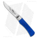 Antonini Knives Old Bear Classical Large Folding Knife, 3.375in, 420 Stainless Steel, Clip Point Blade, Wood Blue Handle, Steel/Blue, 8.375in, BHQ-124884