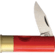 Antonini Shotgun Shell Folding Knife, 2.63in Closed, 1.75in Satin SS Blade, Red Plastic Handle, Shotgun Shell Shaped Handle, 1301/R-S
