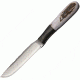 Anza 3.75 inch Fixed Blade Knife, Elk, Brown Leather Belt Sheath AZ108E