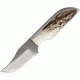 Anza 5.125 Inch Fixed Blade Knife, Elk, Brown Leather Belt Sheath AZTWFE