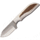 Anza 6.75 Inch Fixed Blade Knife, Elk, Leather Belt Sheath AZSFE