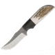 Anza 7.75 Inch Fixed Blade Knife, Elk And Micarta, Brown Leather Belt Sheath, 3.75 Inch Blade AZMC3E