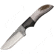 Anza 7.75 Inch Fixed Blade Knife, Elk and Micarta, Brown Leather Belt Sheath, 4 Inch Blade AZJWK3E