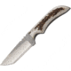 Anza 7.75 Inch Fixed Blade Tanto Knife, Elk, Brown Leather Belt Sheath AZJWK1FE