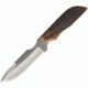 Anza 8.875 Inch Fixed Blade Knife, Amber Bone, Brown Leather Belt Sheath AZMC9AJB