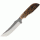 Anza 8.875 Inch Fixed Blade Knife, Amber Bone, Leather Belt Sheath AZ709AJB