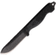 Anza Boddington Micarta Fixed Blade Knife, 9in Overall, 4.25in Stainless Steel Blade, Black Micarta Handle, Black Leather Belt Sheath, BODD M