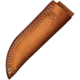 Anza LJ Bone Fixed Blade Knife, 8.25in Overall, 4.13in Stainless Steel Clip Point Blade, LJ Bone Handle, Brown Leather Belt Sheath, 709R LJ BONE